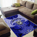Personalized Canterbury-Bankstown Bulldogs Area Rug Polynesian Tribal Pattern Style