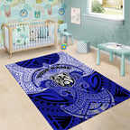 Personalized Canterbury-Bankstown Bulldogs Area Rug Polynesian Tribal Pattern Style