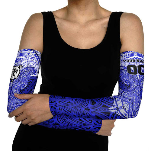 Personalized Canterbury-Bankstown Bulldogs Arm Sleeves Polynesian Tribal Pattern Style