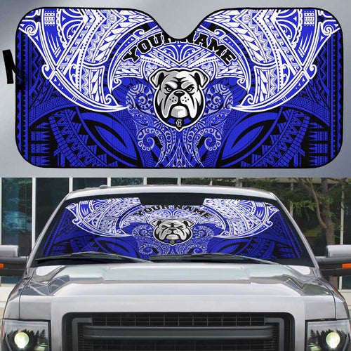 Personalized Canterbury-Bankstown Bulldogs Auto Sun Shade Polynesian Tribal Pattern Style