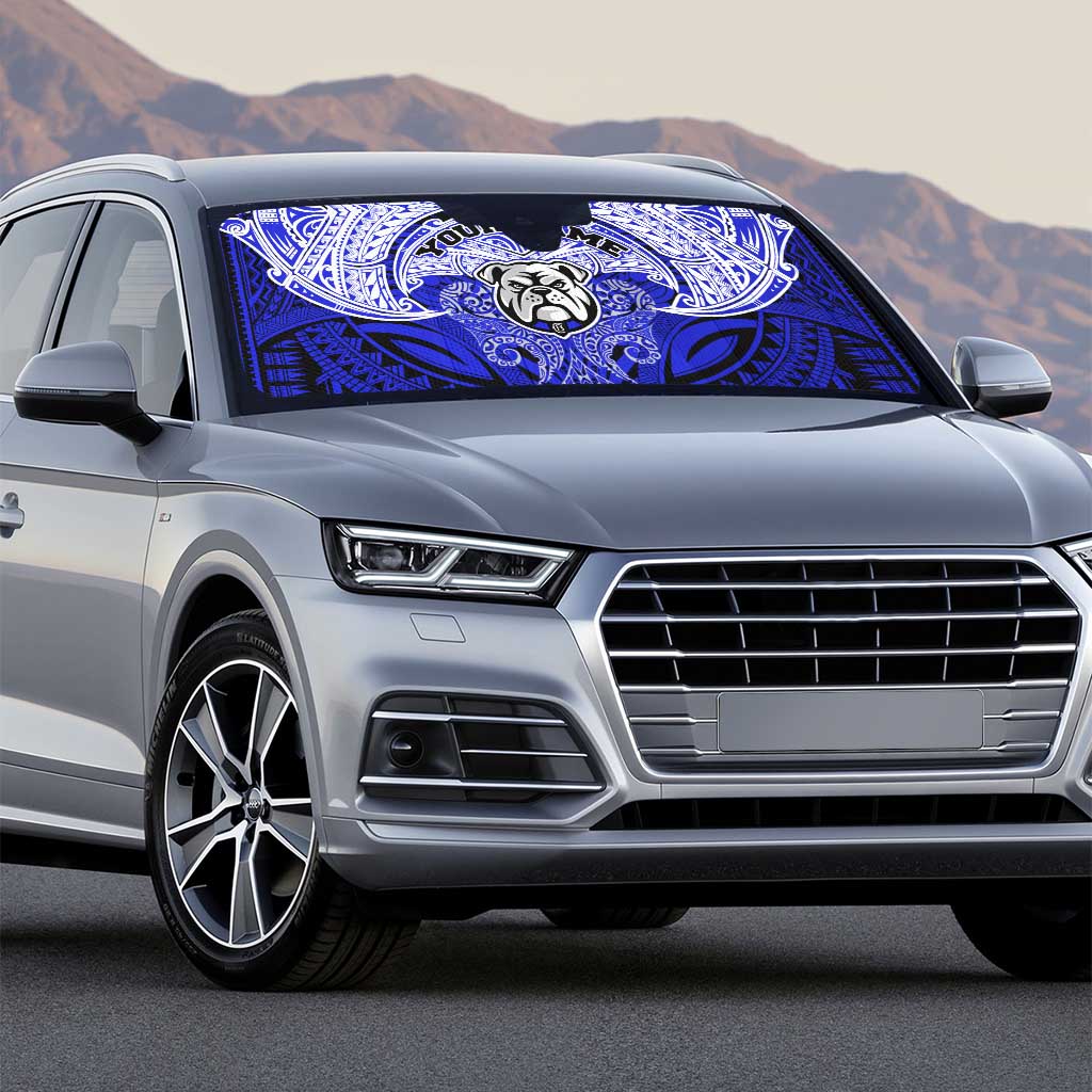 Personalized Canterbury-Bankstown Bulldogs Auto Sun Shade Polynesian Tribal Pattern Style