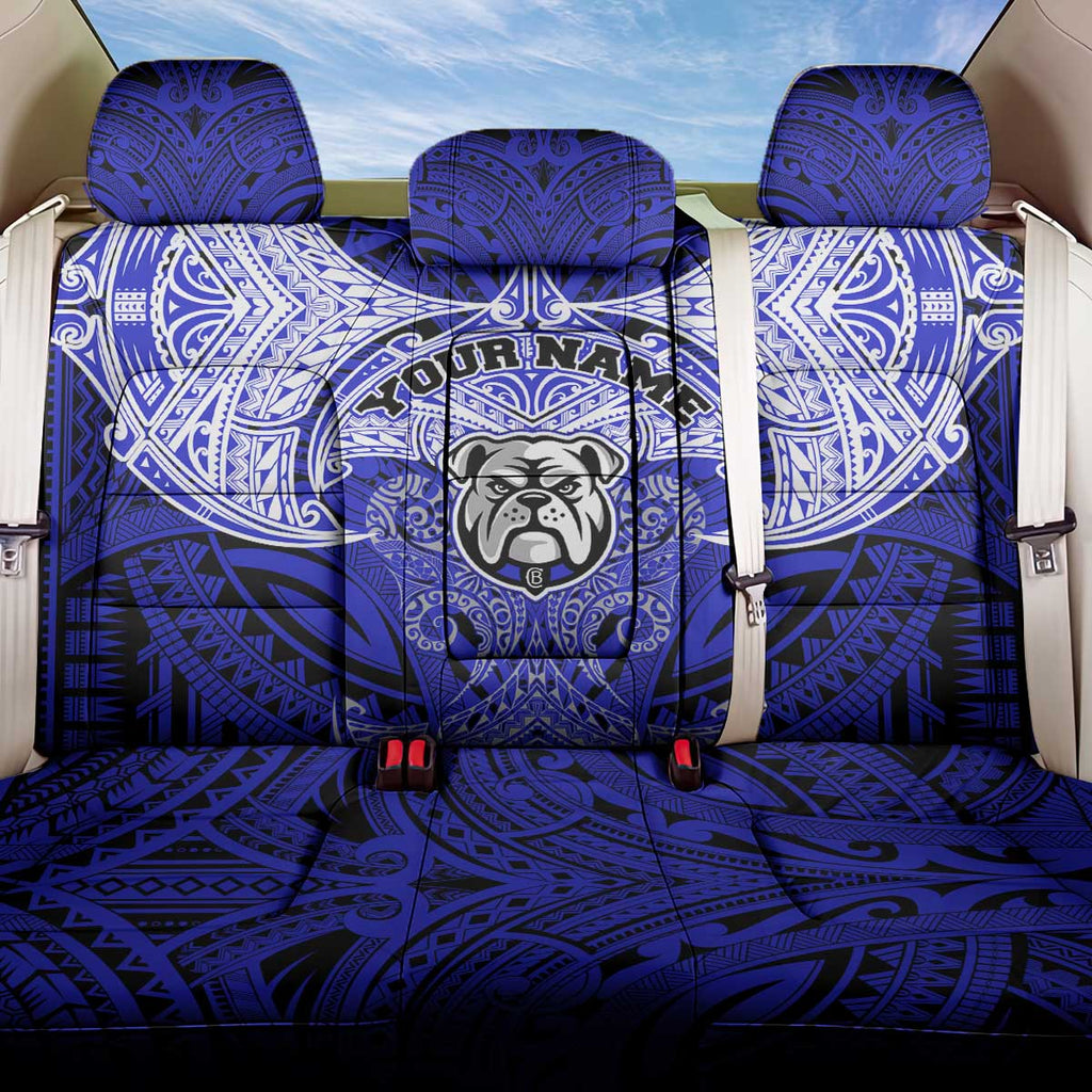 Personalized Canterbury-Bankstown Bulldogs Back Car Seat Cover Polynesian Tribal Pattern Style