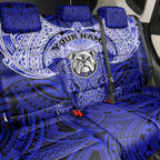 Personalized Canterbury-Bankstown Bulldogs Back Car Seat Cover Polynesian Tribal Pattern Style