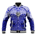 Personalized Canterbury-Bankstown Bulldogs Baseball Jacket Polynesian Tribal Pattern Style
