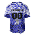 Personalized Canterbury-Bankstown Bulldogs Baseball Jersey Polynesian Tribal Pattern Style