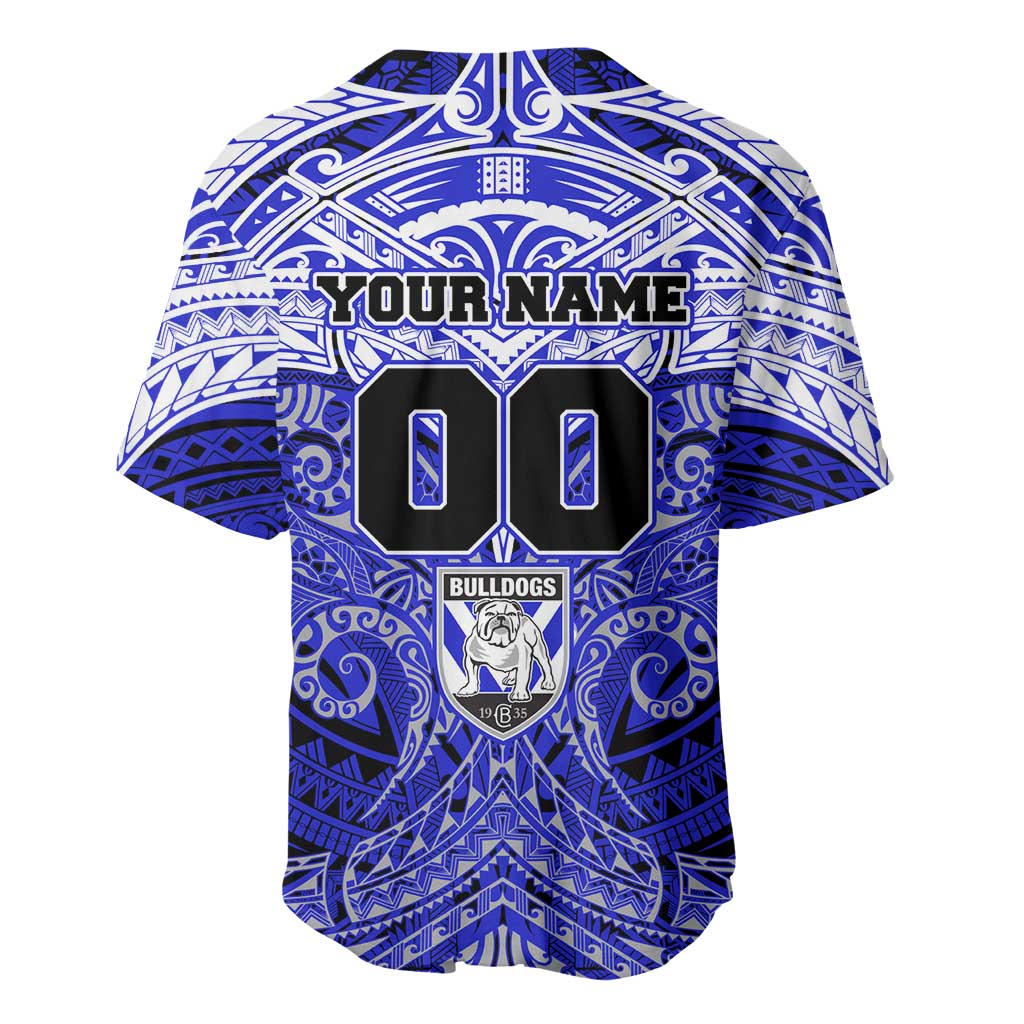 Personalized Canterbury-Bankstown Bulldogs Baseball Jersey Polynesian Tribal Pattern Style