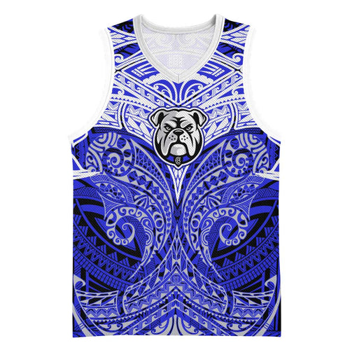 Personalized Canterbury-Bankstown Bulldogs Basketball Jersey Polynesian Tribal Pattern Style