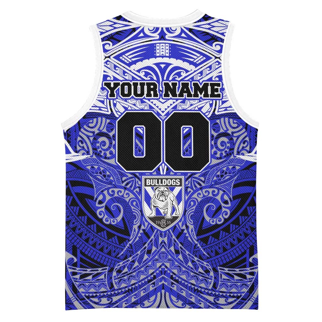 Personalized Canterbury-Bankstown Bulldogs Basketball Jersey Polynesian Tribal Pattern Style