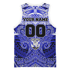 Personalized Canterbury-Bankstown Bulldogs Basketball Jersey Polynesian Tribal Pattern Style