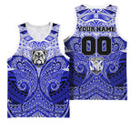 Personalized Canterbury-Bankstown Bulldogs Basketball Jersey Polynesian Tribal Pattern Style