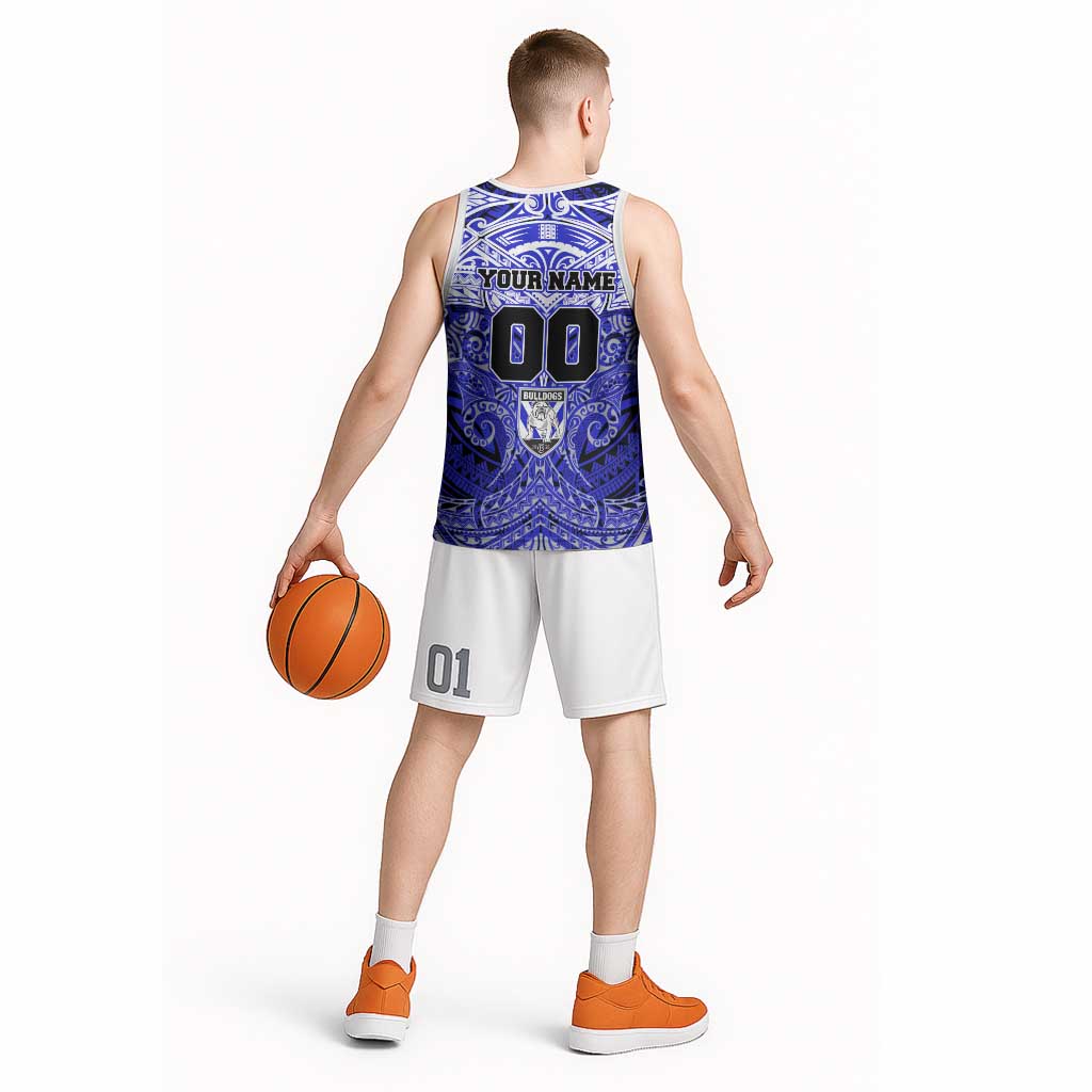 Personalized Canterbury-Bankstown Bulldogs Basketball Jersey Polynesian Tribal Pattern Style