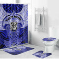 Personalized Canterbury-Bankstown Bulldogs Bathroom Set Polynesian Tribal Pattern Style