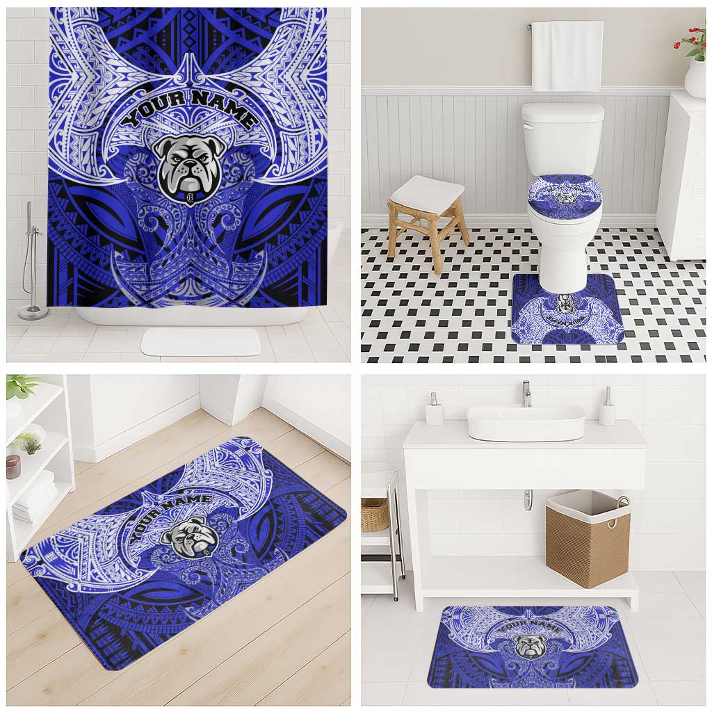Personalized Canterbury-Bankstown Bulldogs Bathroom Set Polynesian Tribal Pattern Style