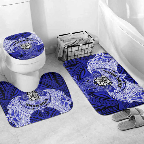 Personalized Canterbury-Bankstown Bulldogs Bathroom Set Polynesian Tribal Pattern Style