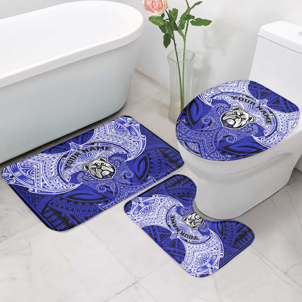 Personalized Canterbury-Bankstown Bulldogs Bathroom Set Polynesian Tribal Pattern Style