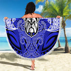 Personalized Canterbury-Bankstown Bulldogs Beach Blanket Polynesian Tribal Pattern Style