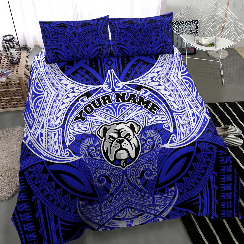 Personalized Canterbury-Bankstown Bulldogs Bedding Set Polynesian Tribal Pattern Style