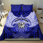 Personalized Canterbury-Bankstown Bulldogs Bedding Set Polynesian Tribal Pattern Style