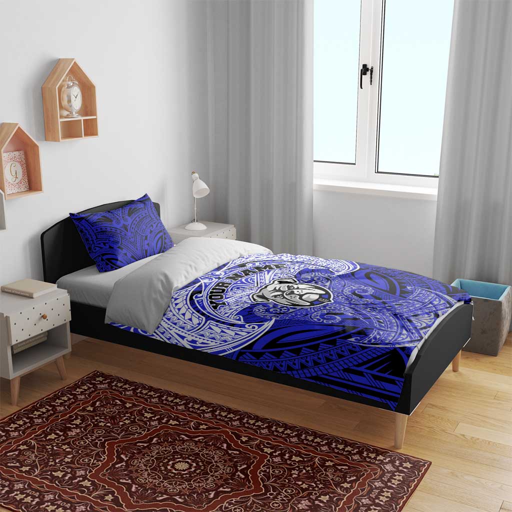 Personalized Canterbury-Bankstown Bulldogs Bedding Set Polynesian Tribal Pattern Style