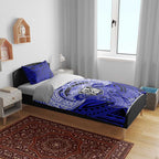 Personalized Canterbury-Bankstown Bulldogs Bedding Set Polynesian Tribal Pattern Style