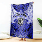 Personalized Canterbury-Bankstown Bulldogs Blanket Polynesian Tribal Pattern Style