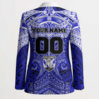 Personalized Canterbury-Bankstown Bulldogs Blazer Polynesian Tribal Pattern Style
