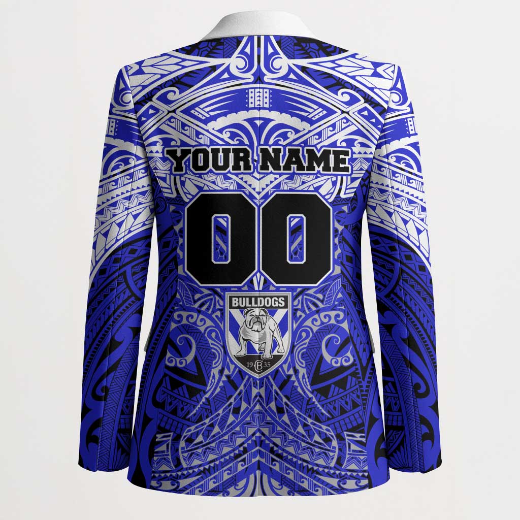 Personalized Canterbury-Bankstown Bulldogs Blazer Polynesian Tribal Pattern Style
