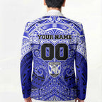 Personalized Canterbury-Bankstown Bulldogs Blazer Polynesian Tribal Pattern Style