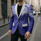 Personalized Canterbury-Bankstown Bulldogs Blazer Polynesian Tribal Pattern Style