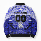 Personalized Canterbury-Bankstown Bulldogs Bomber Puffer Jacket Polynesian Tribal Pattern Style