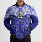 Personalized Canterbury-Bankstown Bulldogs Bomber Puffer Jacket Polynesian Tribal Pattern Style