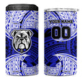 Personalized Canterbury-Bankstown Bulldogs 4 in 1 Can Cooler Tumbler Polynesian Tribal Pattern Style