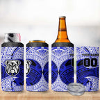 Personalized Canterbury-Bankstown Bulldogs 4 in 1 Can Cooler Tumbler Polynesian Tribal Pattern Style