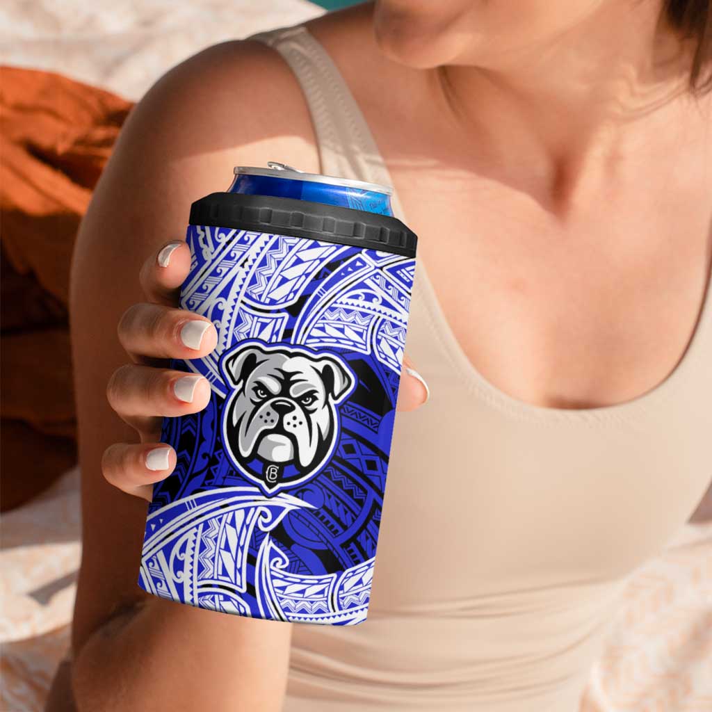Personalized Canterbury-Bankstown Bulldogs 4 in 1 Can Cooler Tumbler Polynesian Tribal Pattern Style