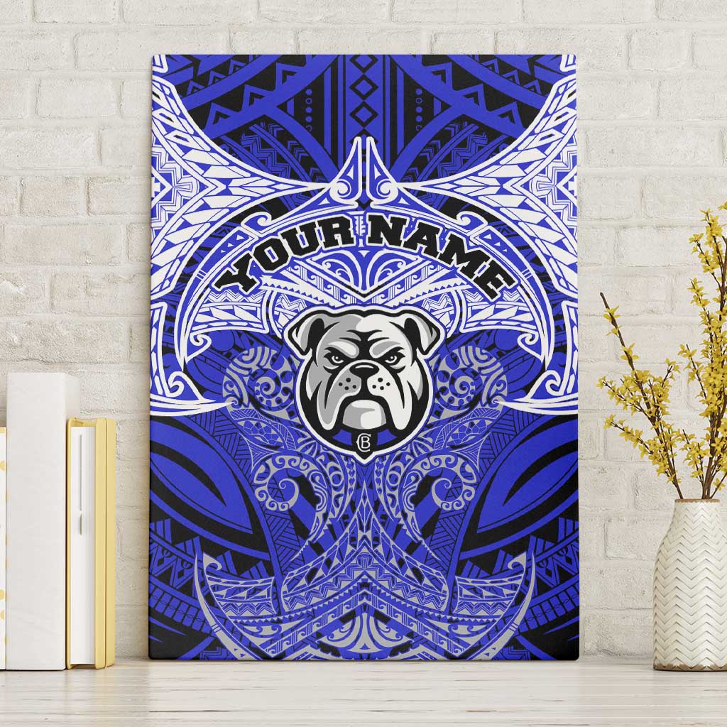 Personalized Canterbury-Bankstown Bulldogs Canvas Wall Art Polynesian Tribal Pattern Style