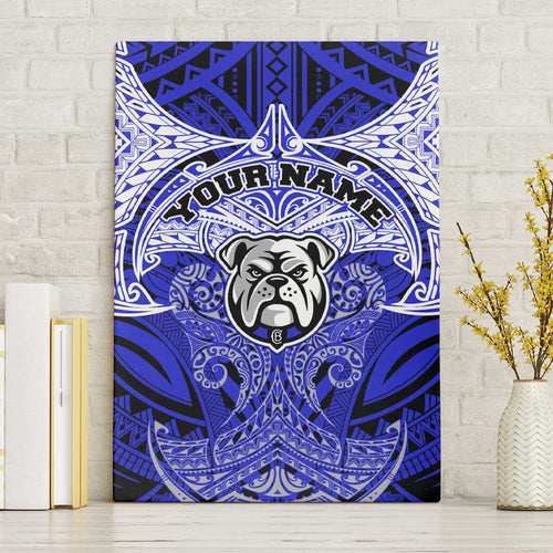 Personalized Canterbury-Bankstown Bulldogs Canvas Wall Art Polynesian Tribal Pattern Style