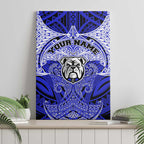 Personalized Canterbury-Bankstown Bulldogs Canvas Wall Art Polynesian Tribal Pattern Style