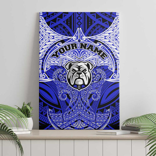 Personalized Canterbury-Bankstown Bulldogs Canvas Wall Art Polynesian Tribal Pattern Style