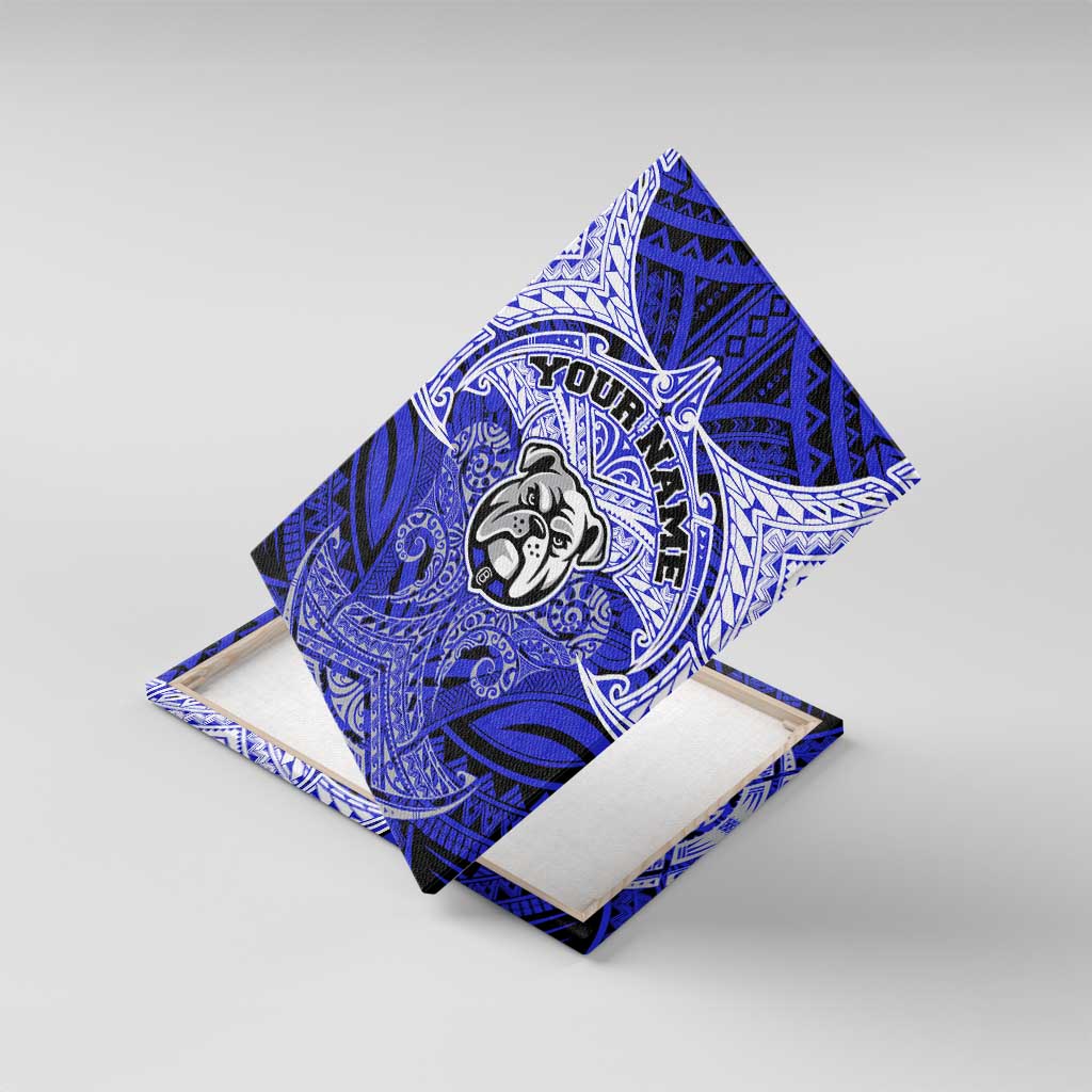 Personalized Canterbury-Bankstown Bulldogs Canvas Wall Art Polynesian Tribal Pattern Style