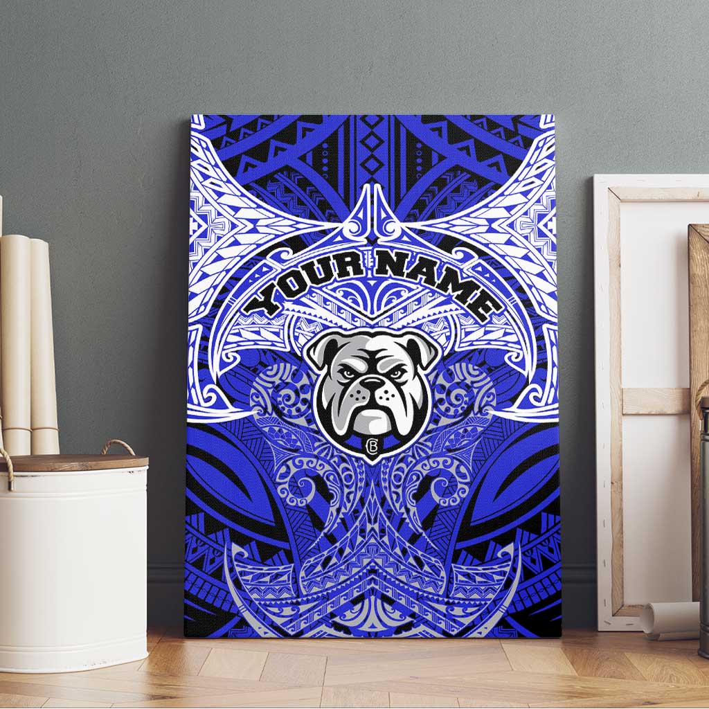 Personalized Canterbury-Bankstown Bulldogs Canvas Wall Art Polynesian Tribal Pattern Style