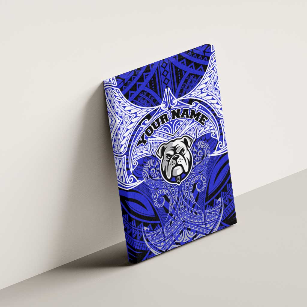 Personalized Canterbury-Bankstown Bulldogs Canvas Wall Art Polynesian Tribal Pattern Style