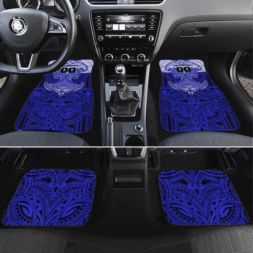 Personalized Canterbury-Bankstown Bulldogs Car Mats Polynesian Tribal Pattern Style