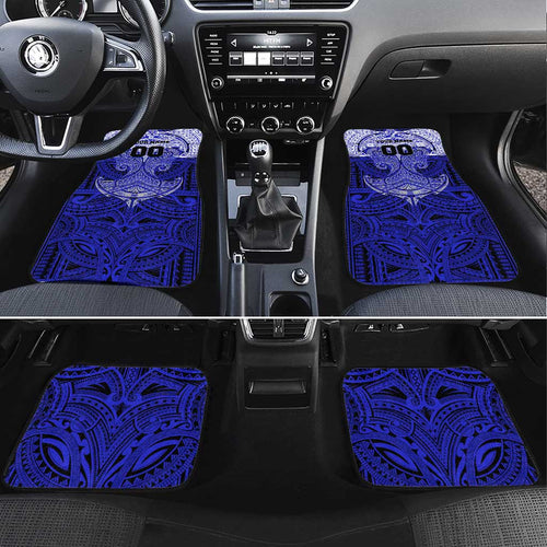 Personalized Canterbury-Bankstown Bulldogs Car Mats Polynesian Tribal Pattern Style