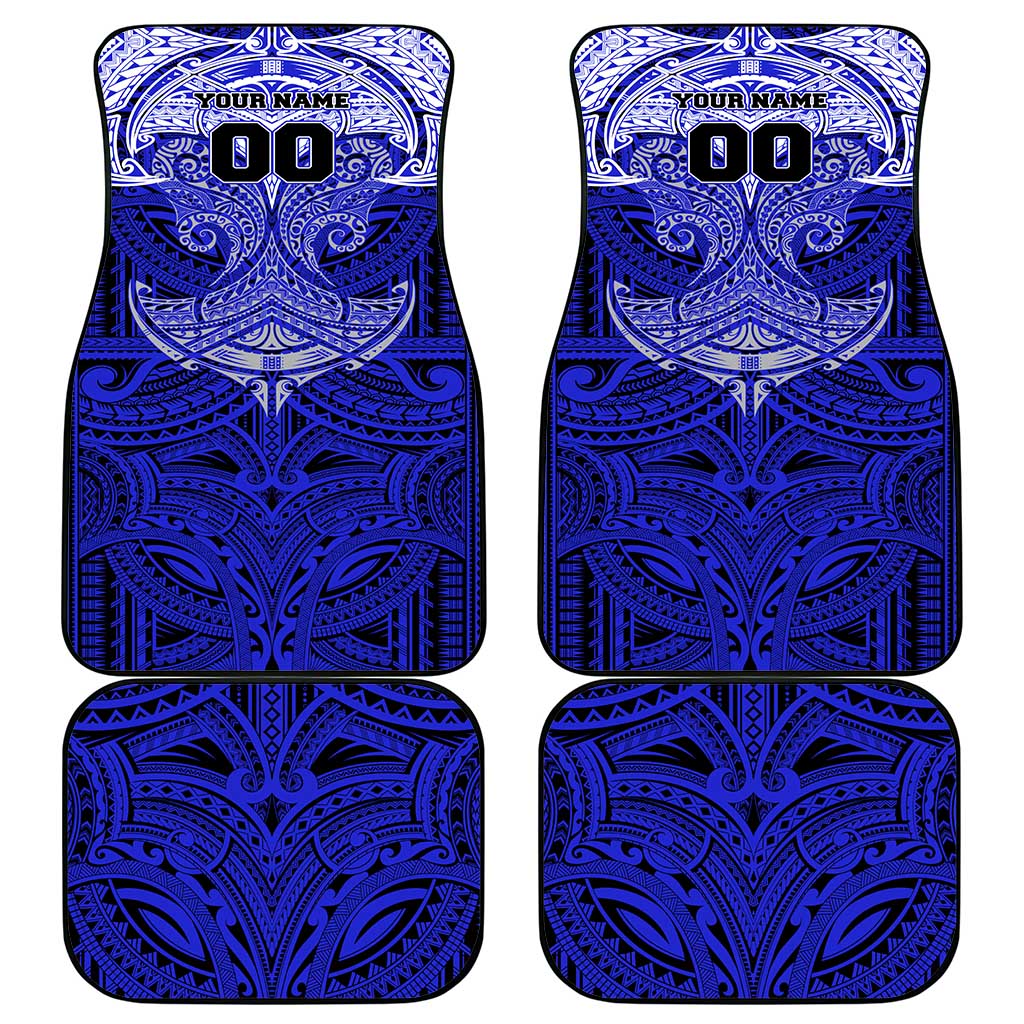 Personalized Canterbury-Bankstown Bulldogs Car Mats Polynesian Tribal Pattern Style