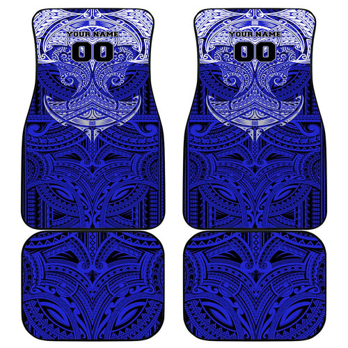 Personalized Canterbury-Bankstown Bulldogs Car Mats Polynesian Tribal Pattern Style