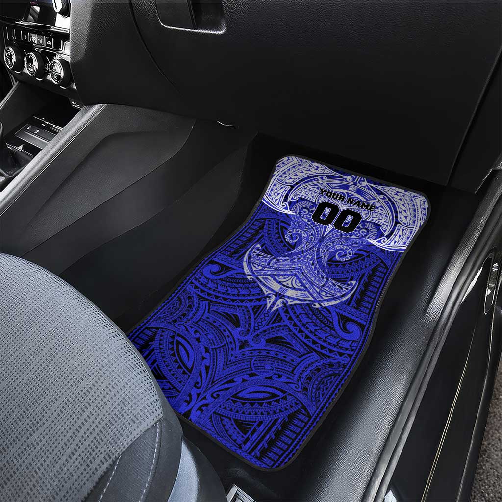 Personalized Canterbury-Bankstown Bulldogs Car Mats Polynesian Tribal Pattern Style