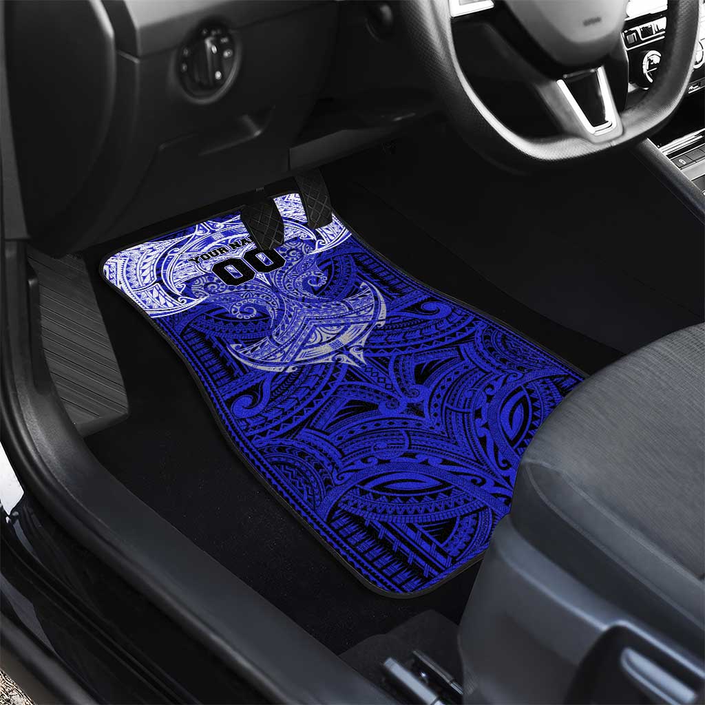 Personalized Canterbury-Bankstown Bulldogs Car Mats Polynesian Tribal Pattern Style