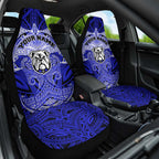 Personalized Canterbury-Bankstown Bulldogs Car Seat Cover Polynesian Tribal Pattern Style