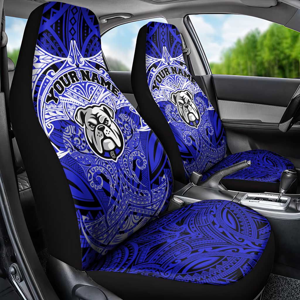 Personalized Canterbury-Bankstown Bulldogs Car Seat Cover Polynesian Tribal Pattern Style