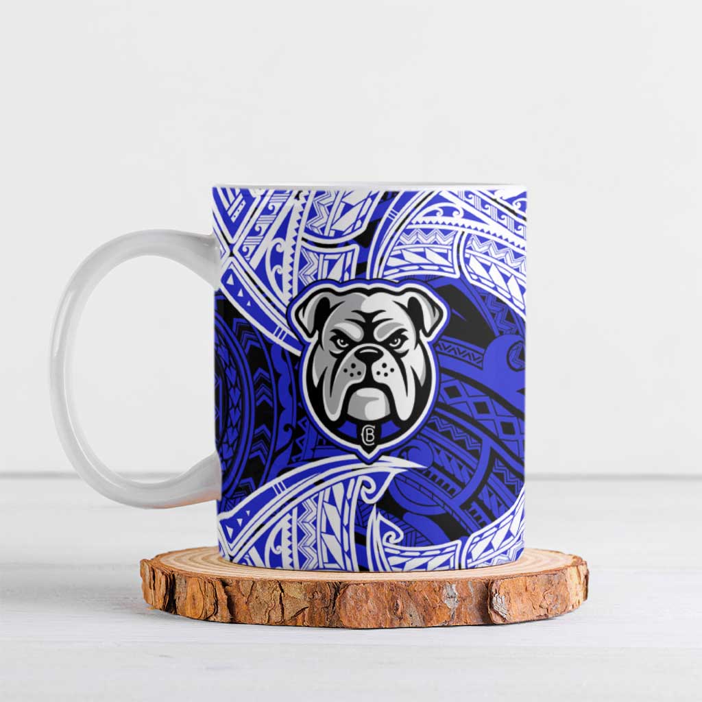 Personalized Canterbury-Bankstown Bulldogs Ceramic Mug Polynesian Tribal Pattern Style